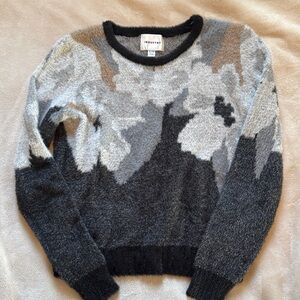 INDUSTRY Republic Clothing Floral Grey Crewneck Sweater
